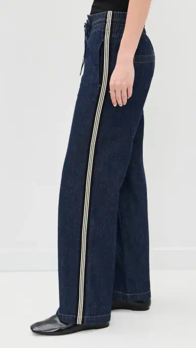 Veronica Beard Jean Taylor High Rise Wide Leg Jeans Indigo Rinse | Thumbnail 4