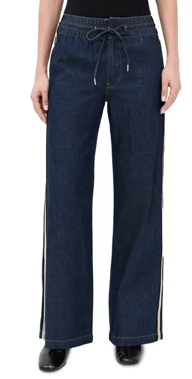 Veronica Beard Jean Taylor High Rise Wide Leg Jeans Indigo Rinse | Thumbnail 1