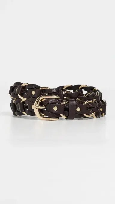 Madewell Woven Metal Belt Coffee Bean | Thumbnail 2