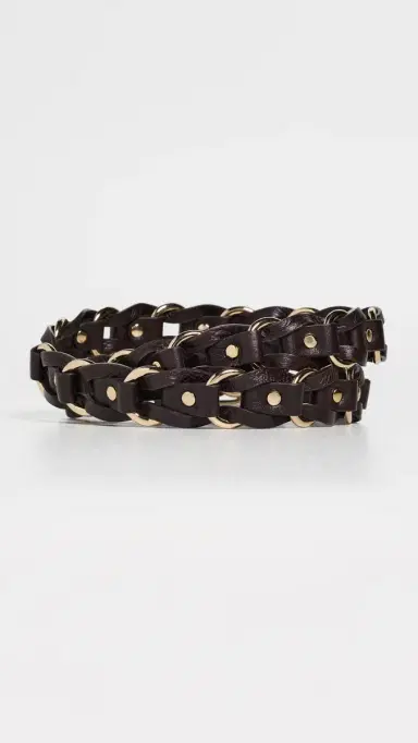 Madewell Woven Metal Belt Coffee Bean | Thumbnail 4