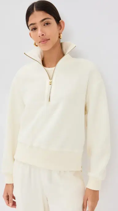 Varley Roselle Half Zip Fleece Egret L | Thumbnail 2