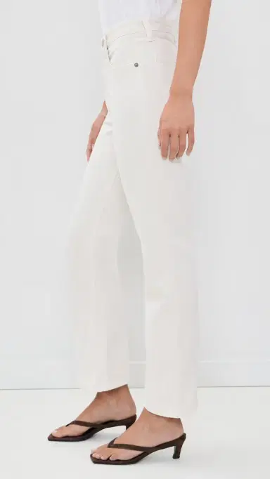AGOLDE Kick Boot Ankle Jeans Chalk White 23 | Thumbnail 4