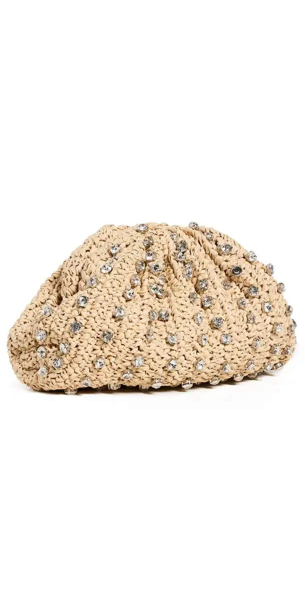 Bailey Pleated Clutch Natural/Clear One Size