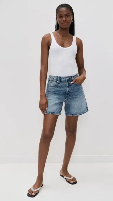 LESET Laura Scoop Neck Tank White | Thumbnail 5