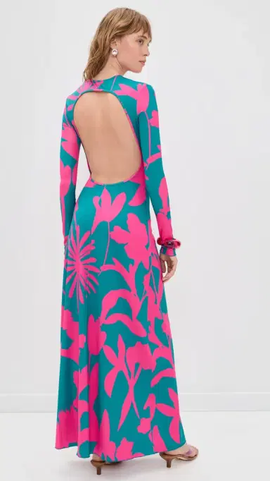 EYWASOULS MALIBU Sam Dress Fuchsia Flora M | Thumbnail 3