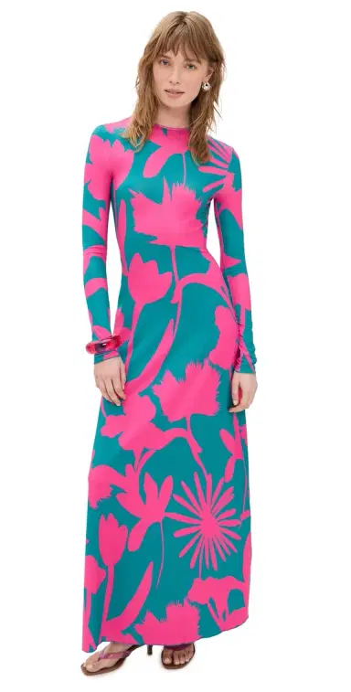 EYWASOULS MALIBU Sam Dress Fuchsia Flora M | Thumbnail 1