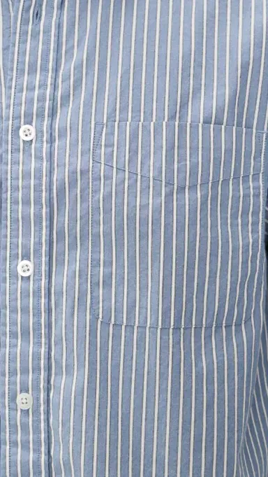 Madewell ong Sleeve Poplin Shirt Blue Stripe | Thumbnail 6 Madewell ong Sleeve Poplin Shirt Blue Stripe | Thumbnail 6