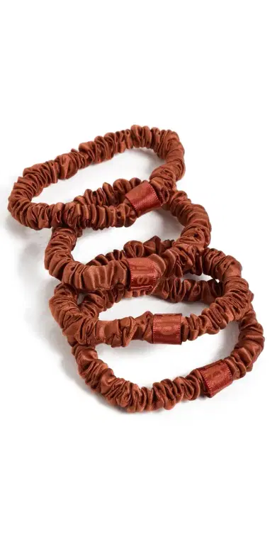 Slip Skinny Silk Scrunchies Set of 4 Auburn One Size | Thumbnail 1