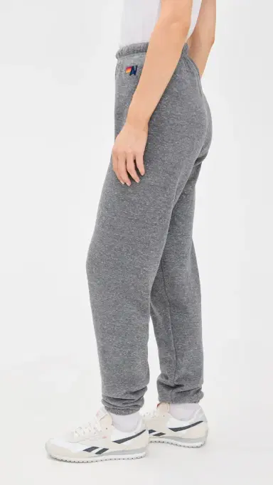 Aviator Nation Logo Sweatpants Heather Grey | Thumbnail 5 Aviator Nation Logo Sweatpants Heather Grey | Thumbnail 5