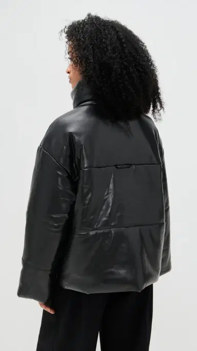 Nanushka Hide Faux Leather Puffer Coat Black L | Thumbnail 3