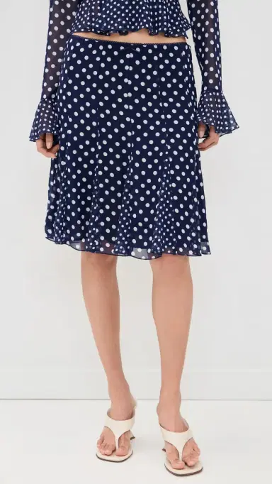 Guizio Mixed Godet Paloma Skirt | Thumbnail 2