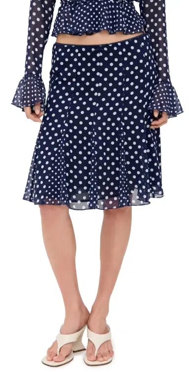 Guizio Mixed Godet Paloma Skirt | Thumbnail 1
