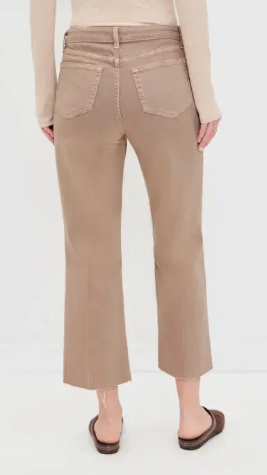 L'Agence Wanda Crop Wide Leg Jeans Biscuit 28 | Thumbnail 3