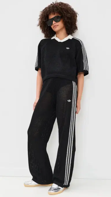 adidas Crochet Track Pants Black | Thumbnail 2 adidas Crochet Track Pants Black | Thumbnail 2