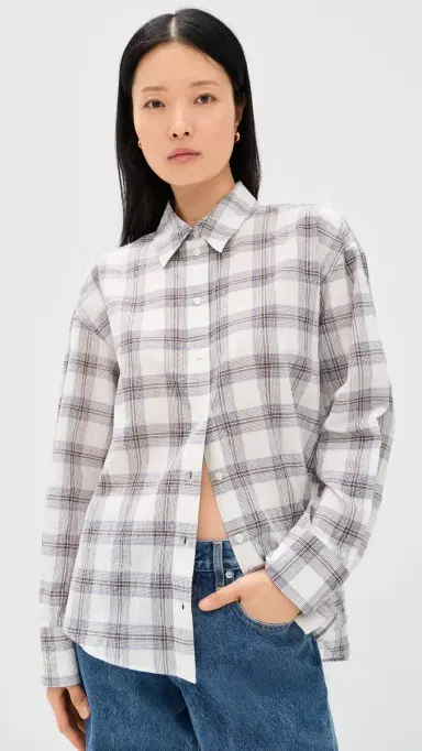 Sold Out NYC The Everything Shirt Cream Plaid | Thumbnail 2