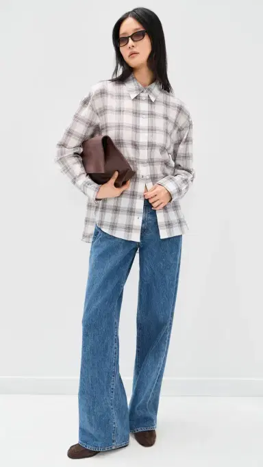 Sold Out NYC The Everything Shirt Cream Plaid | Thumbnail 5
