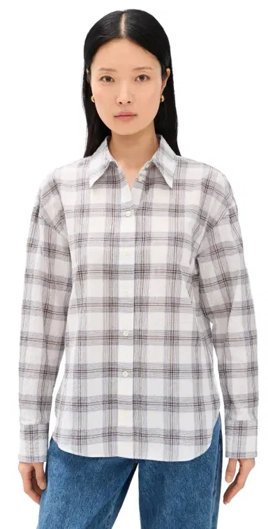 Sold Out NYC The Everything Shirt Cream Plaid | Thumbnail 1