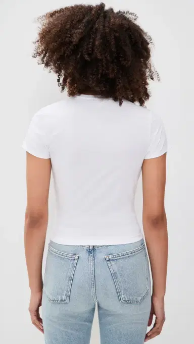 Good American Super Stretch Twist Tee White001 | Thumbnail 3 Good American Super Stretch Twist Tee White001 | Thumbnail 3