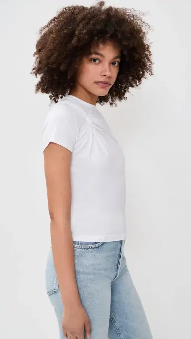 Good American Super Stretch Twist Tee White001 | Thumbnail 4 Good American Super Stretch Twist Tee White001 | Thumbnail 4