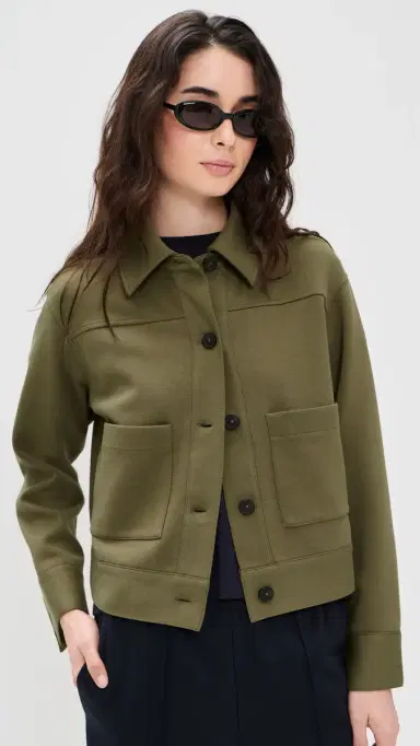 Vince Cropped Jacket Dark Olive Stone | Thumbnail 2
