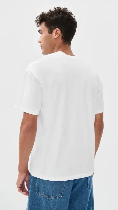 Asher Noah Supima Tee White S | Thumbnail 3