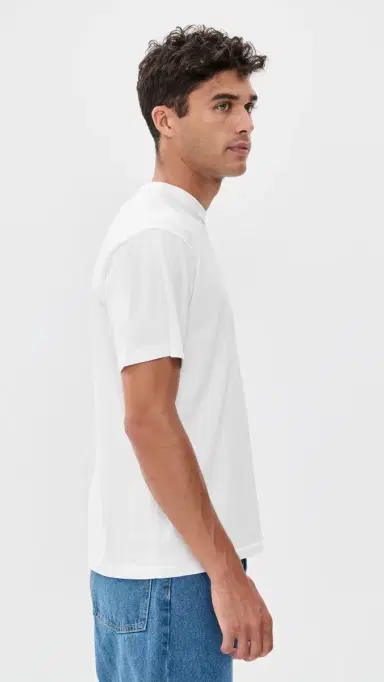 Asher Noah Supima Tee White S | Thumbnail 4