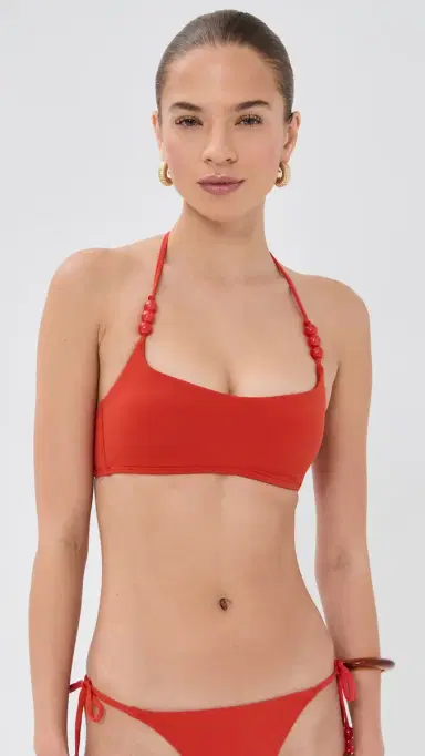 Staud Laird Bikini Top Flame | Thumbnail 2