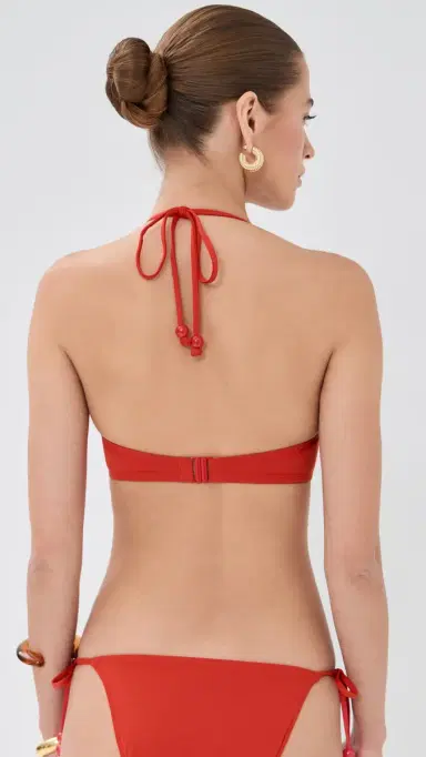 Staud Laird Bikini Top Flame | Thumbnail 3