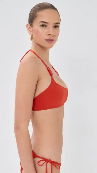 Staud Laird Bikini Top Flame | Thumbnail 4