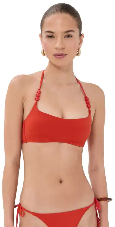 Staud Laird Bikini Top Flame | Thumbnail 1