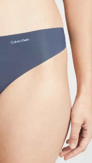 Calvin Klein Underwear Invisibles Thong 3 Pack Speakeasy/Light Caramel/Black | Thumbnail 6