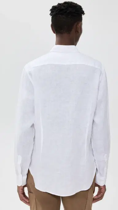 Orlebar Brown Giles Linen Button Down Shirt White | Thumbnail 3 Orlebar Brown Giles Linen Button Down Shirt White | Thumbnail 3