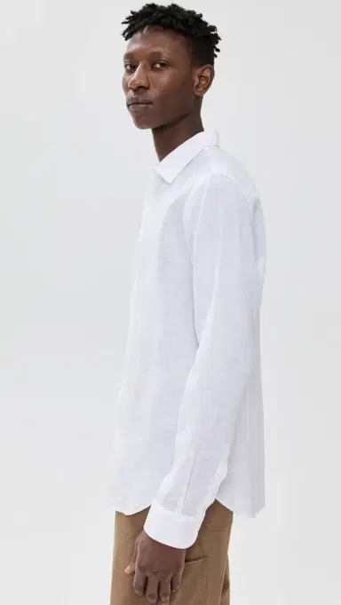 Orlebar Brown Giles Linen Button Down Shirt White | Thumbnail 4 Orlebar Brown Giles Linen Button Down Shirt White | Thumbnail 4