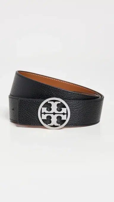 Tory Burch Miller Reversible Belt 1.5 Black/Classic Cuoio/Silver S | Thumbnail 2