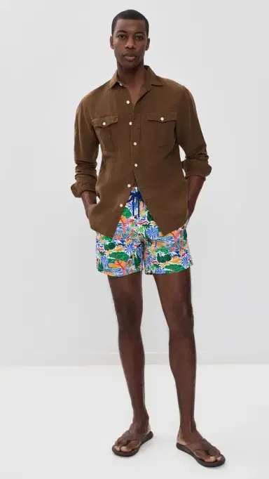 Vilebrequin Moorea Swim Trunks 6 Blanc | Thumbnail 5