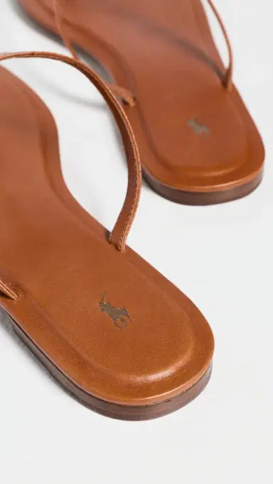 Polo Ralph Lauren Polo Play Nappa Leather Thong Sandals Cuoio | Thumbnail 4