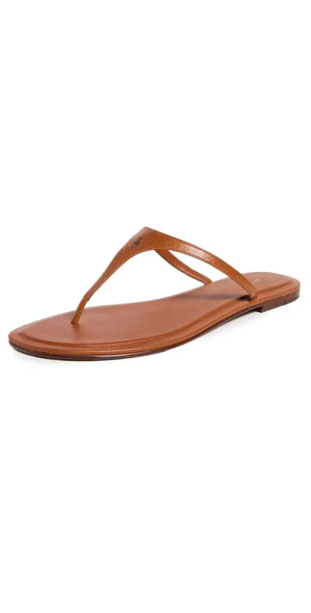 Polo Play Nappa Leather Thong Sandals Cuoio