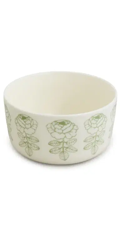 Marimekko Oiva Vihkiruusu Bowl White/Sage One Size | Thumbnail 1