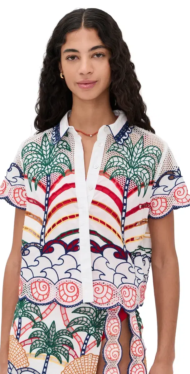 Tropical Graphic Richilieu Shirt Off-White