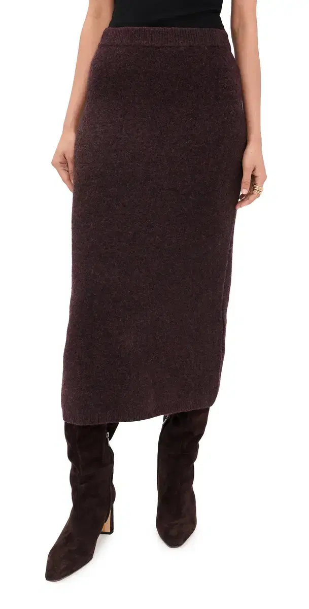 LE BOP Ines Knit Midi kirt Chocolate