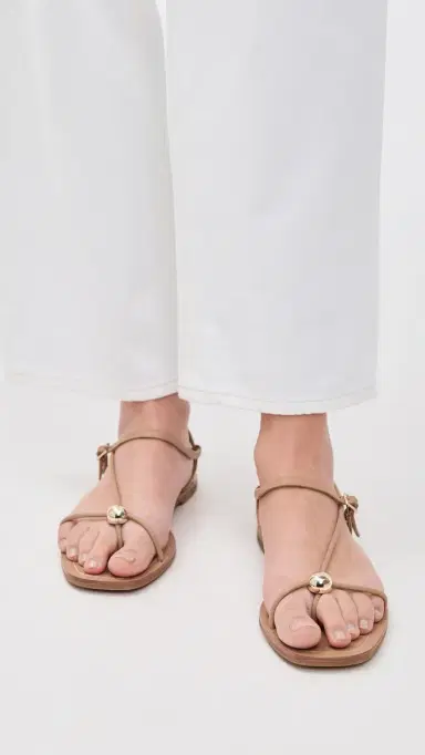 Loeffler Randall Lara Strappy Flat Sandals Dune 12 | Thumbnail 3 Loeffler Randall Lara Strappy Flat Sandals Dune 12 | Thumbnail 3