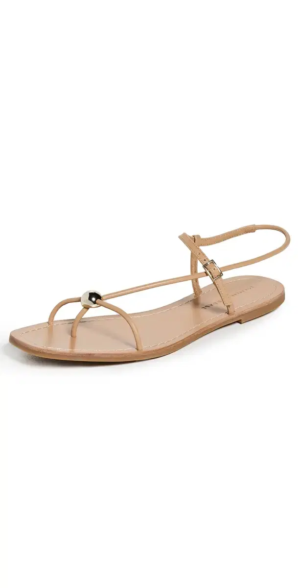 Loeffler Randall Lara Strappy Flat Sandals Dune