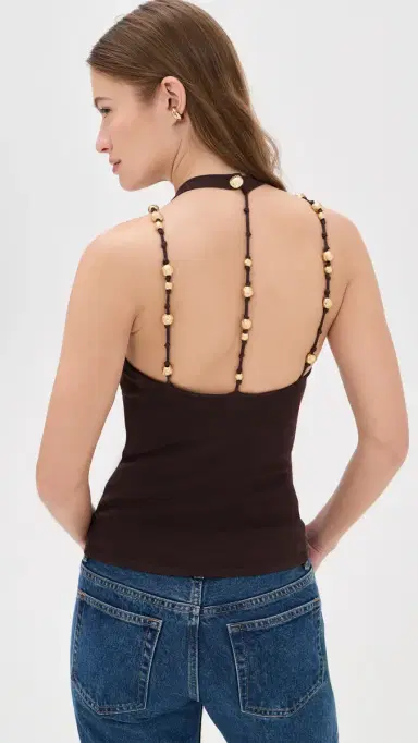 Aje Baroque Knit Tank Chocolate | Thumbnail 3 Aje Baroque Knit Tank Chocolate | Thumbnail 3