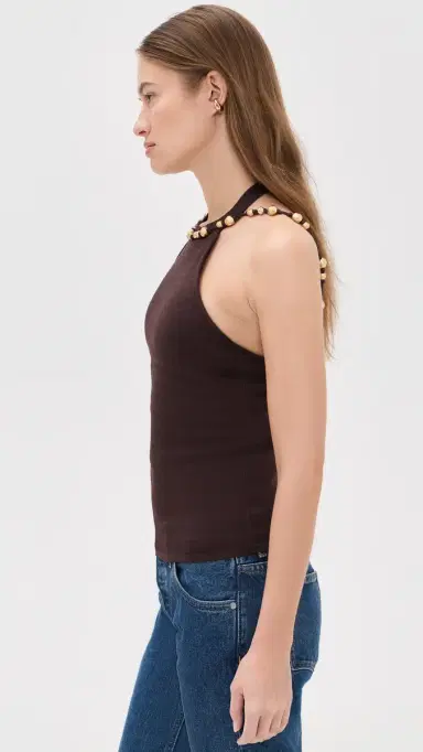 Aje Baroque Knit Tank Chocolate | Thumbnail 4 Aje Baroque Knit Tank Chocolate | Thumbnail 4