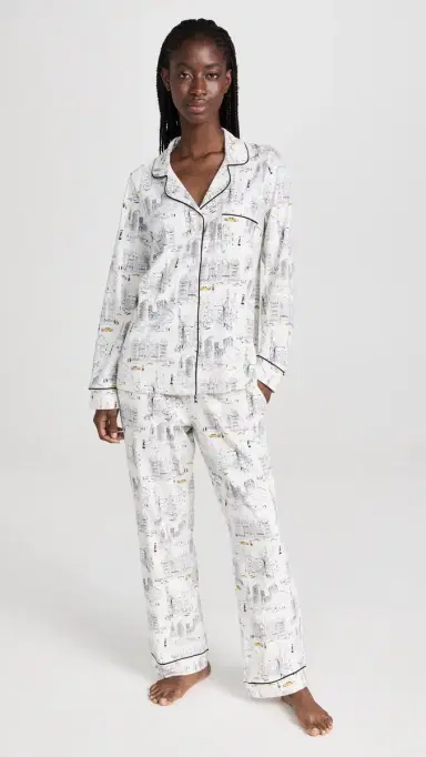 BedHead PJs Long Sleeve Pajama Set City That Never Sleeps M | Thumbnail 2 BedHead PJs Long Sleeve Pajama Set City That Never Sleeps M | Thumbnail 2