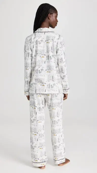 BedHead PJs Long Sleeve Pajama Set City That Never Sleeps M | Thumbnail 3 BedHead PJs Long Sleeve Pajama Set City That Never Sleeps M | Thumbnail 3