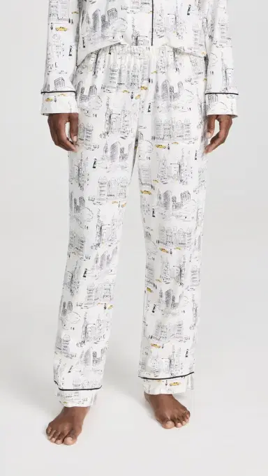 BedHead PJs Long Sleeve Pajama Set City That Never Sleeps M | Thumbnail 5 BedHead PJs Long Sleeve Pajama Set City That Never Sleeps M | Thumbnail 5