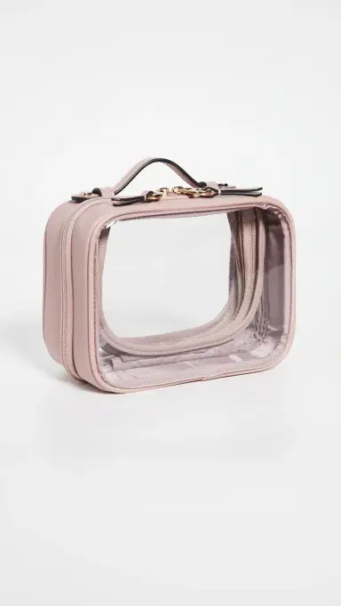 CALPAK Mini Clear Cosmetic Case Mauve One Size | Thumbnail 2