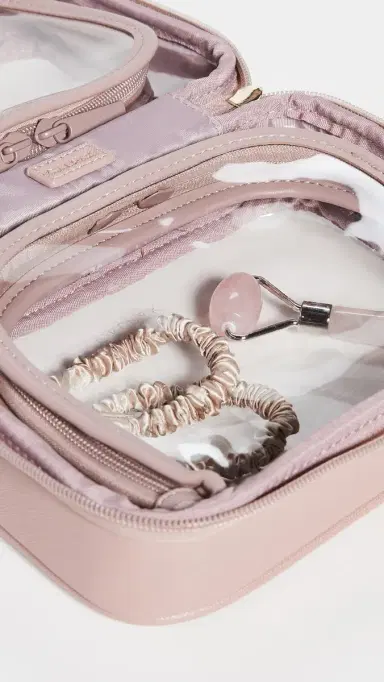 CALPAK Mini Clear Cosmetic Case Mauve One Size | Thumbnail 4
