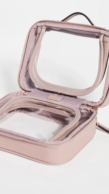 CALPAK Mini Clear Cosmetic Case Mauve One Size | Thumbnail 5